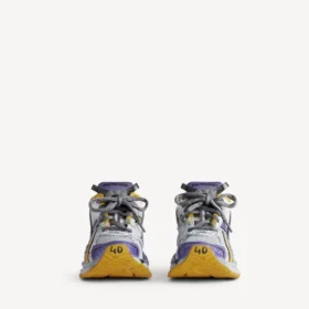 Heren Runner sneaker in paars/oranje/grijs