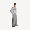Heren Runner sneaker in zwart/zilver
