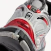 Heren Runner Sneaker met kleurverloop in grijs/rood/zwart