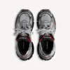 Heren Runner Sneaker met kleurverloop in grijs/rood/zwart