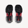 Heren Runner Sneaker met kleurverloop in grijs/rood/zwart