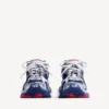 Heren Runner sneaker met kleurverloop in marineblauw/rood/grijs