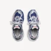 Heren Runner sneaker met kleurverloop in marineblauw/rood/grijs