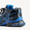 Heren Runner sneaker van mesh met kleurverloop in zwart/blauw/grijs