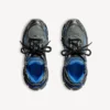 Heren Runner sneaker van mesh met kleurverloop in zwart/blauw/grijs