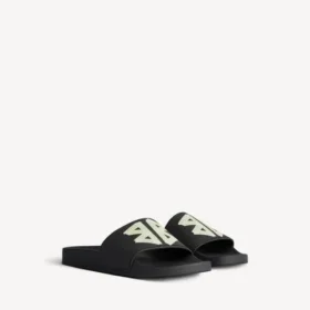 Heren-sandalen in zwart/geel