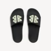 Heren-sandalen in zwart/geel
