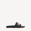 Heren-sandalen voor bij het zwembad in zwart/wit