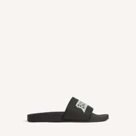 Heren-sandalen voor bij het zwembad in zwart/wit
