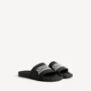Heren-sandalen voor bij het zwembad in zwart/wit