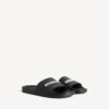 Heren-sandalen voor bij het zwembad in zwart/wit