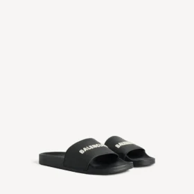 Heren-sandalen voor bij het zwembad in zwart/wit