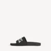 Heren-sandalen voor bij het zwembad in zwart/wit