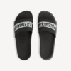 Heren-sandalen voor bij het zwembad in zwart/wit