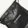 Heren shopper met stofzakje, crossbody tasje, medium, in zwart