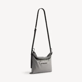 Heren shopper stofzakje crossbody tasje medium in Balenciaga-grijs