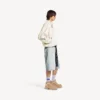 Heren short met riemen in lichtblauw