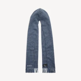 Heren sjaal met capuchon in blauw