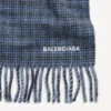 Heren sjaal met capuchon in blauw
