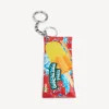 Heren sleutelhanger/bedeltje in de vorm van een snackzakje in rood