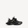 Heren sneaker 3XL met bedeltjes in zwart/zilver