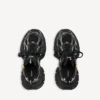 Heren sneaker 3XL met bedeltjes in zwart/zilver