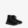 Heren Speed 2.0 vetersneaker van gerecycled breiwerk in zwart