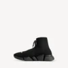 Heren Speed 2.0 vetersneaker van gerecycled breiwerk in zwart