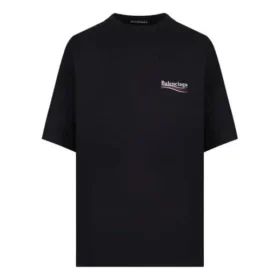 HEREN SS20 Logo Loszittend met korte mouwen Zwart 620969TIV521070