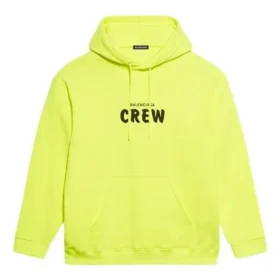 Heren-sweatshirt met opdruk, rondhals, geel 600583TIV757072
