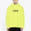 Heren-sweatshirt met opdruk, rondhals, geel 600583TIV757072