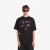 Heren-T-shirt ‘i<3 u’ met medium pasvorm in zwart