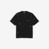 Heren-T-shirt met 520 stickers en medium pasvorm  in zwart/groen