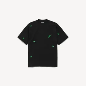 Heren-T-shirt met 520 stickers en medium pasvorm  in zwart/groen