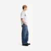 Heren-T-shirt met bumperstickers in medium pasvorm, wit