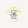Heren-T-shirt met extreme tie-dye-print en medium pasvorm in wit