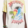 Heren-T-shirt met extreme tie-dye-print en medium pasvorm in wit