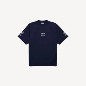 Heren-T-shirt met medium pasvorm van het WFP in marineblauw
