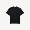 Heren T-shirt met ‘messy spray’-print en medium pasvorm  in zwart