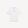 Heren-T-shirt met schetsachtige print en medium pasvorm in wit