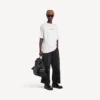 Heren-T-shirt met schetsachtige print en medium pasvorm in wit