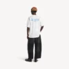 Heren-T-shirt met schetsachtige print en medium pasvorm in wit
