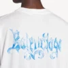 Heren-T-shirt met schetsachtige print en medium pasvorm in wit