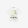 Heren-T-shirt ‘The Window’ met medium pasvorm in wit