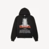 Heren ‘The Door’ oversized Hoodie met ritssluiting in zwart