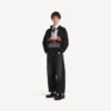 Heren ‘The Door’ oversized Hoodie met ritssluiting in zwart