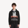 Heren ‘The Door’ oversized Hoodie met ritssluiting in zwart