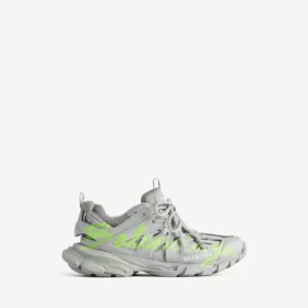 Heren-Track-signature-Sneaker in grijs/neongeel