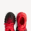 Heren Track Sneakers met kleurverloop in rood/zwart