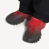 Heren Track Sneakers met kleurverloop in rood/zwart